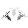 NUOBESTY Antler Iron Wall Hook 3Pcs, 3D Metal Clothes Hanger Christmas Room Decor Stereoscopic Deer Head Door Coat Rack Hat Cap Holder Organizer for Home Bathroom - White NUOBESTY Antler Iron Wall Hook 3Pcs, 3D Metal Clothes Hanger Christmas Room Decor Stereoscopic Deer Head Door Coat Rack Hat Cap Holder Organizer for Home Bathroom - White