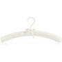 HANGERWORLD 3 Cream 15.7inch Cotton Padded Cushioned Top Garment Coat Hangers with Embroidered Floral Detail HANGERWORLD 3 Cream 15.7inch Cotton Padded Cushioned Top Garment Coat Hangers with Embroidered Floral Detail