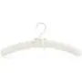 HANGERWORLD 3 Cream 15.7inch Cotton Padded Cushioned Top Garment Coat Hangers with Embroidered Floral Detail
