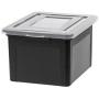 IRIS USA, Inc. FB-21EE Letter and Legal Size File Box, Medium, Black, 4 Pack