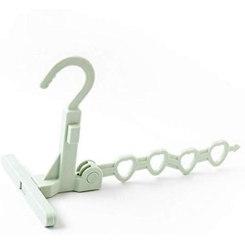 ZHAO YING Wall Mounted Clothes Hanger Multi-Functional Foldable Wall Drying Racks (Color : Green, Size : 1 Packs)