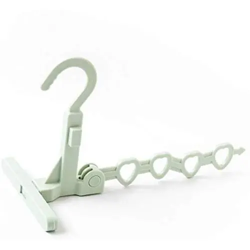 ZHAO YING Wall Mounted Clothes Hanger Multi-Functional Foldable Wall Drying Racks (Color : Green, Size : 1 Packs)