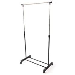 Cypress Shop Garment Rack Cloth Hanger Rolling Single Rail Rack 3 Tiers Heavy Duty Laundry Clothing Rack Hanging Bar Stainless Steel Pipe Adjustable Garment Hanger Clothing Drying Dryer Home Furniture