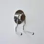 Cxjff Wall Coat Rack Clothes Hat Hanger Holder Electroplated Iron Paste No Trace Simple 1/2/3/4/5/6 Pieces, Silver, 16x6.7x7CM (Color : 4 Pieces)