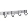 HOMEIDEAS Coat Hook Rack Wall Mounted 11-Inch SUS304 Stainless Steel Brushed Nickel Hook Rail with 4 Heavy Duty Hooks HOMEIDEAS Coat Hook Rack Wall Mounted 11-Inch SUS304 Stainless Steel Brushed Nickel Hook Rail with 4 Heavy Duty Hooks
