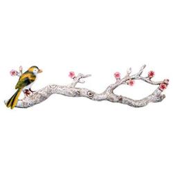 HXGL-Hanger American Creative Door Clothes Hook Wall Hanging Rack Wall Hook Porch Art Large Wall Coat Rack Flower and Bird Hook (Color : White)