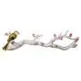 HXGL-Hanger American Creative Door Clothes Hook Wall Hanging Rack Wall Hook Porch Art Large Wall Coat Rack Flower and Bird Hook (Color : White)
