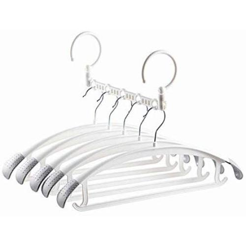 2pcs Random Color Multifunctional Hot Magic Space Saving Clothing Hanger Clothes Rack with Hook Wardrobe Closet Organizer