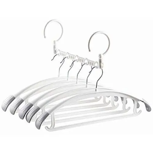 2pcs Random Color Multifunctional Hot Magic Space Saving Clothing Hanger Clothes Rack with Hook Wardrobe Closet Organizer