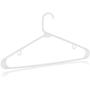 ZENSTYLE 100 Pack Standard Size White Plastic Hangers for Clothes Lightweight Space Saving Tubular Clothing Hangers