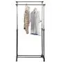 Genuine store Garment Racks, Double Rail Adjustable Rolling Clothing Laundry Rack - Heavy Duty Clothes Hangers with Wheels - Easy to Assemble