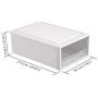 Decdeal Stackable Clear Clothes Drawer Transparent Plastic Organizer Storage Boxes Thickened Cabinet Closet Cases