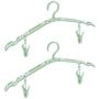 CUTICATE 2 Pack Travel Hangers Folding Hangers with 4 Clips Portable Clothes Hangers, Non-Slip, Lightweight for Home and Travel - Green CUTICATE 2 Pack Travel Hangers Folding Hangers with 4 Clips Portable Clothes Hangers, Non-Slip, Lightweight for Home and Travel - Green