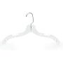 HANGERWORLD 20 Clear 16.5inch Plastic Notched All Purpose Coat Clothes Garment Dress Shirt Top Hangers