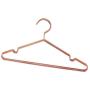 KOOBAY 30Pack 17" Rose Shiny Copper Clothes Metal Wire Hanging Hangers for Shirts Coat Storage & Display