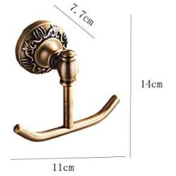 DRON TOOON Antique Brass Bathroom Robe Towel Hook Wall Mounted Clothes Hanger