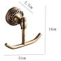 DRON TOOON Antique Brass Bathroom Robe Towel Hook Wall Mounted Clothes Hanger