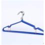 10pcs Random Color 40cm Non-Slip Metal Shirt Trouser Hook Hanger PVC Plastic and High Manganese Steel Hangers for Clothes Racks