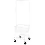 AmazonBasics Laundry Hamper Basket Butler Cart with Wheels and Hanging Rack, White AmazonBasics Laundry Hamper Basket Butler Cart with Wheels and Hanging Rack, White