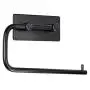 Sumnacon Stainless Steel Toilet Roll Paper Holder 3M Self Adhesive, Rustproof Bathroom Kitchen Tissue Holder Towel Hanger Hook Wall Mount(Black)