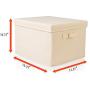 SEMAXE Collapsible File Storage Organizer, Decorative Linen Filing & Storage Office Box,Letter/Legal,Charcoal,1 Pack
