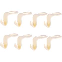TOPBATHY 8 Pcs Car Vehicle Headrest Hooks Hanger for Handbag Purse Cloth Grocery (Beige)
