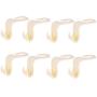 TOPBATHY 8 Pcs Car Vehicle Headrest Hooks Hanger for Handbag Purse Cloth Grocery (Beige)