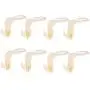 TOPBATHY 8 Pcs Car Vehicle Headrest Hooks Hanger for Handbag Purse Cloth Grocery (Beige)