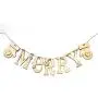 ADORNit, DIY Wood Swag Banner Hanger, Home Decoration - Merry