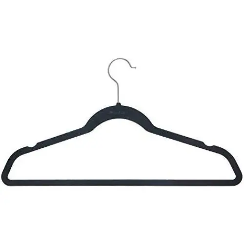 BriaUSA Velvet Suit Clothes Hangers Multipurpose Slim with Notched Shoulders & Swivel Chrome Hooks ? Black ? Set of 10 BriaUSA Velvet Suit Clothes Hangers Multipurpose Slim with Notched Shoulders & Swivel Chrome Hooks ? Black ? Set of 10
