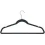 BriaUSA Velvet Suit Clothes Hangers Multipurpose Slim with Notched Shoulders & Swivel Chrome Hooks ? Black ? Set of 10 BriaUSA Velvet Suit Clothes Hangers Multipurpose Slim with Notched Shoulders & Swivel Chrome Hooks ? Black ? Set of 10