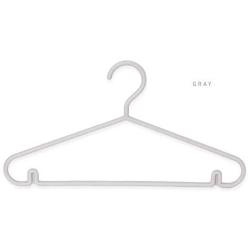 SAASNY Standard Plastic Hangers ? Pack of 5 ? Durable and Slim with Sleek Design ? Grey ? Non Slip & Space Saving Clothes Hangers for Drying and Storage