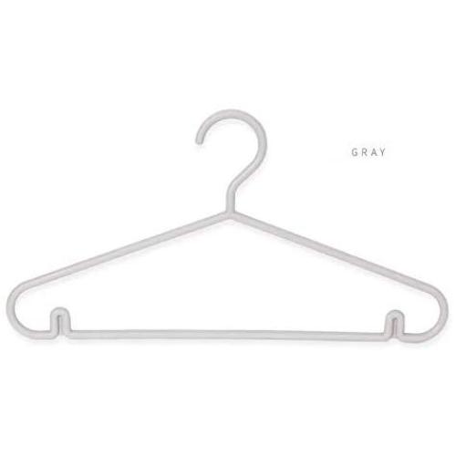 SAASNY Standard Plastic Hangers ? Pack of 15 ? Durable and Slim with Sleek Design ? Grey ? Non Slip & Space Saving Clothes Hangers for Drying and Storage