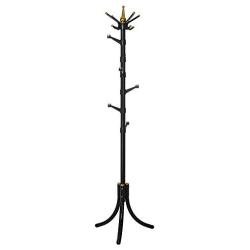 Pentaero 45x45x178cm Coat Rack, European Style Fashion Hanger, Bedroom Home Floor Creative Clothes Rack, Coat Rack Purse Rack Hall Tree with 14 Rotating Plastic Hooks Entryway Hat Rack (Black)