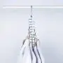 GEZICHTA Metal Magical Hangers, Multi Holes S Shape Magic Hangers with Rotatable Hook, Space Saving Closet Wardrobe Clothing Oragnizer