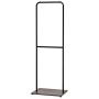 Adjustable Height Single Bar Garment Rack, Metal Pipe Design Clothes Hanger with Wood Base