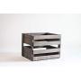 DarlaStudio 66 Vintage Stained Vinyl Record Holder Wood Crate