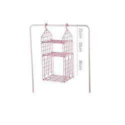 Clothes Hanger Organizer Organizador Ropa Interior Closet Hanger Basket Bag Storage Pants Tie Rack Hooks Shelf,Pink-4