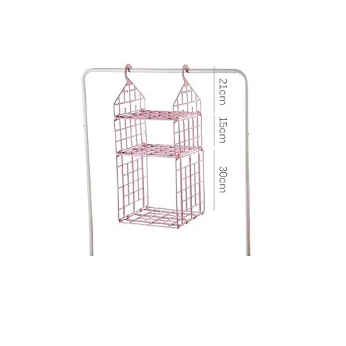 Clothes Hanger Organizer Organizador Ropa Interior Closet Hanger Basket Bag Storage Pants Tie Rack Hooks Shelf,Pink-4