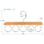 GEQWE Hanger Scarf Hanger Wooden Storage Circle Rack 5 Loops for Scarves Neck Ties Belts Space-Saving 2 Pack for Camisole, Jacket, Pant, Dress Clothes Hangers (Color : Natural)