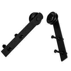 EaseLife Sliding Barn Door Hardware Hangers,I Shape,Black,2 Pcs