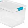 STERILITE 106 Qt. Stackable Storage Boxes Container (4 Pack) + 64 Qt Boxes (6 Pack)