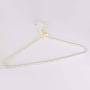 White Faux Pearl Bow Clothes Hangers Hook Rack for Adults 39cm