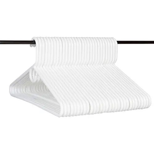Neaties American Made White Heavy Duty Plastic Hangers, Plastic Clothes Hangers Ideal for Everyday Use, Clothing Standard Hangers, 30pk