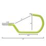 Wall or Ceiling Mount Bike Hooks - Multipurpose Heavy Duty Galvanized Steel Utility Screw In Hangers with 50 Pound Capacity by Stalwart