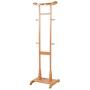 Q_Entryway Furniture Bamboo Coat Rack Floor Hanger Creative European Clothes Rack Living Room Bedroom Solid Wood Floor Hanger Hall Trees