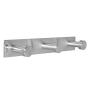 WEBI 2 Set SUS 304 3 Peg Round Clou Robe Hat Coat Bath Kitchen Towel Hook Garment Rack Hanger Rail Holder, Wall Mount Closet Clothing Bathroom Garage Home Organization Storage, Brush finish I-TDG03-2