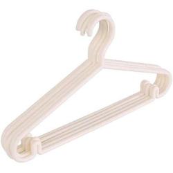 SAASNY Standard Plastic Hangers ? Pack of 15 ? Durable and Slim with Sleek Design ? White ? Non Slip & Space Saving Clothes Hangers for Drying and Storage