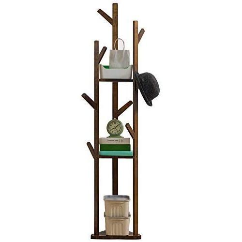 Mumusuki Multi-Layer Standing Coat Rack Hanger Free Cloth Organization Display Tree Shelf for Home Bedroom Hallway Bamboo Wood(Dark Brown) Mumusuki Multi-Layer Standing Coat Rack Hanger Free Cloth Organization Display Tree Shelf for Home Bedroom Hallway Bamboo Wood(Dark Brown)