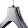 HANGERWORLD 5 Black 19.7inch Plastic Coat Jacket Clothes Garment Top Hangers 1.96inch Wide Broad Shoulder Support